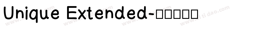 Unique Extended字体转换